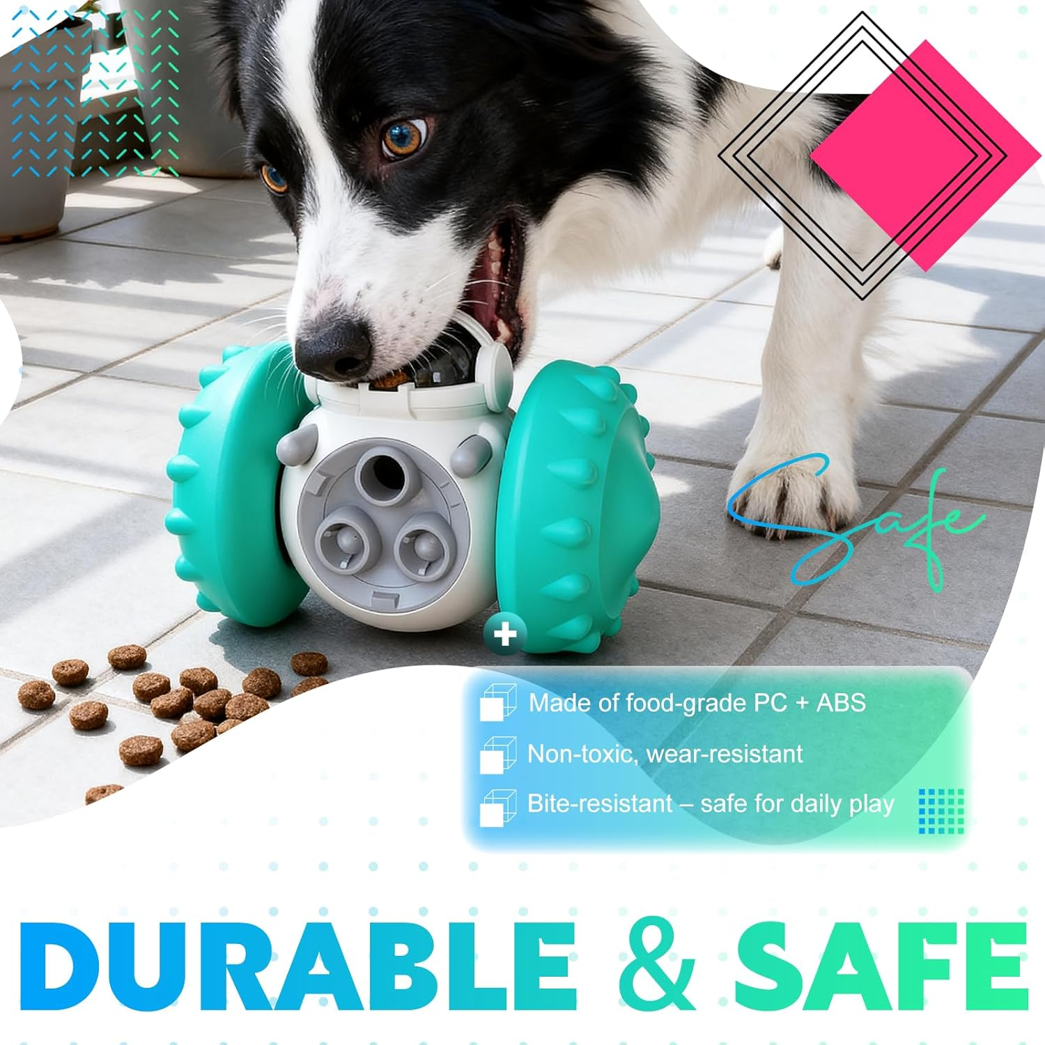 JORAGO Interactive Dog Puzzle Toys - Pet Treat Dispenser for Boredom, Dog Enrichment Toys for Small Medium Large Dogs, Puppy Chase Toys Slow Feeder Training Dispensing Toy Indoor to Keep Them Busy