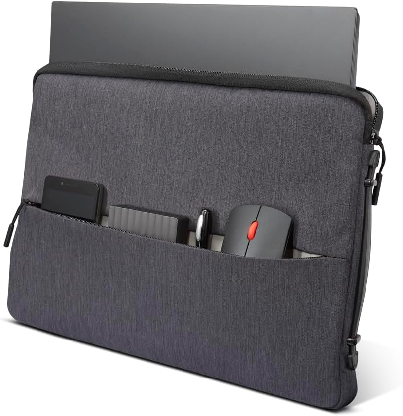 Lenovo Urban Laptop Sleeve 15.6 Inch for Laptop/Notebook/Tablet Compatible with Macbook Air/Pro Water Resistant - Charcoal Grey image number 1