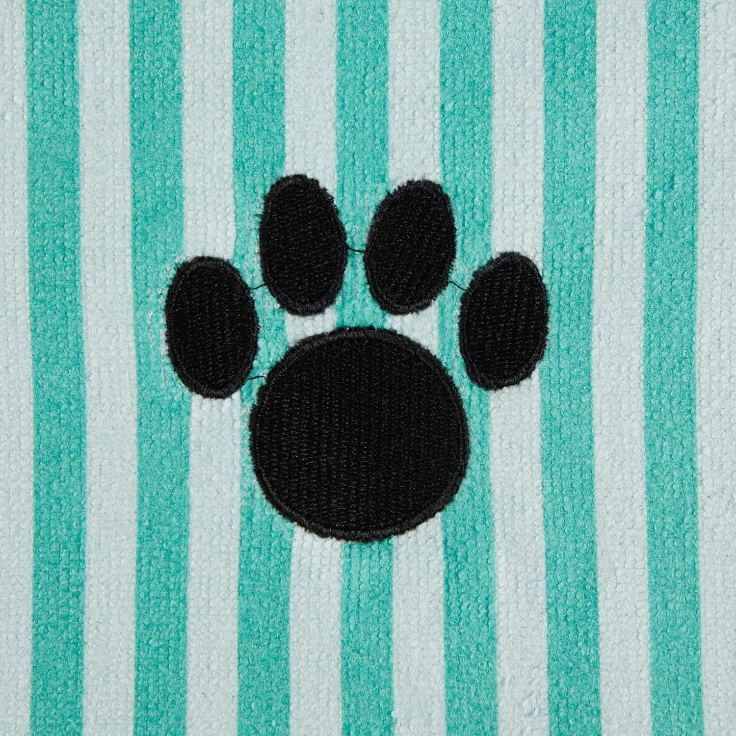 Bone Dry Pet Grooming Towel Collection Absorbent Microfiber X-Large, 41X23.5, Striped Aqua image number 7