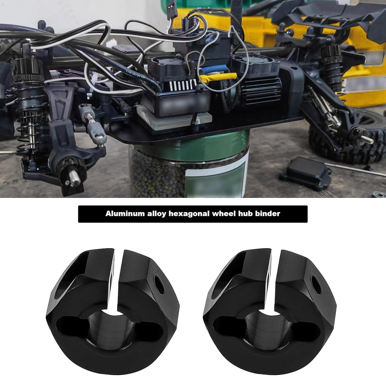 Be in Your Mind 12Pcs Wheel Hex Hub Adapter RC Aluminum Wheel Hub Clamp Type 5Mm/6Mm/7Mm to Prevent Wheels from Getting Stuck and Car Shaking for 1/10 RC Car Hex, Black image number 6