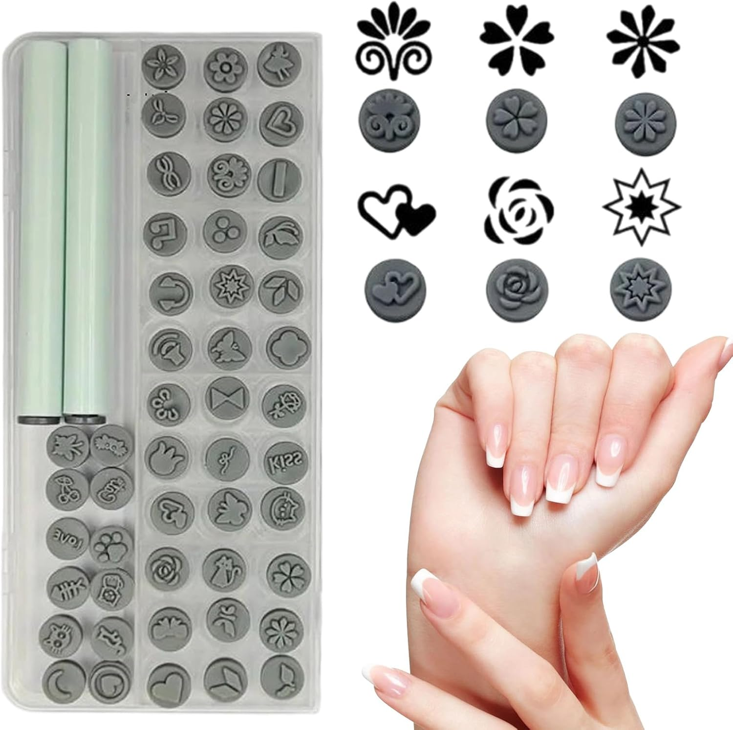 Nail Stamping Pen, Manicures Stamper Tool with Different Patterns, Art Design Tools Versatile Lightweight for Party Dating Wedding Salon image number 4