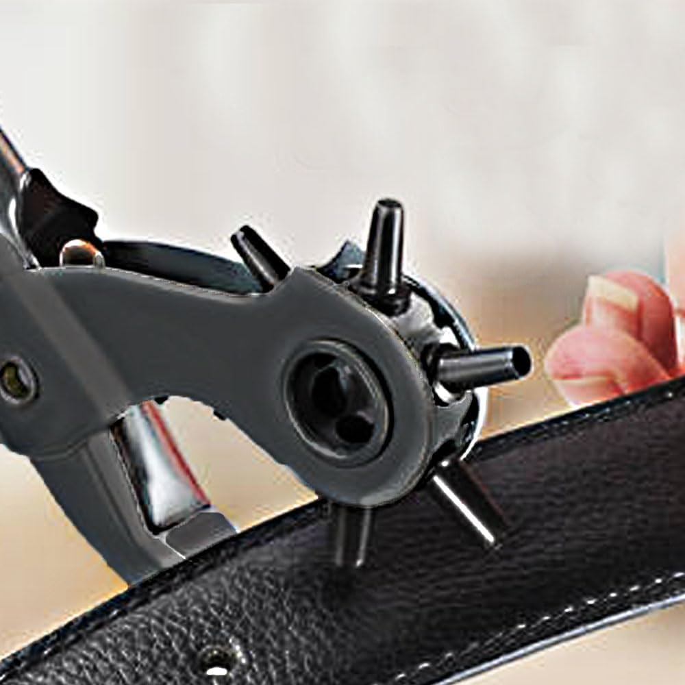 Armastuse Leather Hole Punch Belt Puncher Tool Set,For Leather, Paper, Cardboard, Watch Bands, Saddles, Diy Home or Craft Projects(Red) image number 3