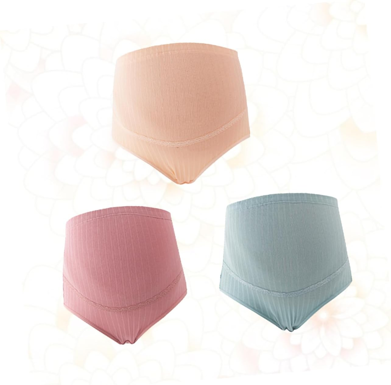 3Pcs High Waisted Maternity Underwear Cotton Underwear Cotton Panties Maternity Clothes for Women Undearwear Comfortable Wear High Waist Knickers image number 5