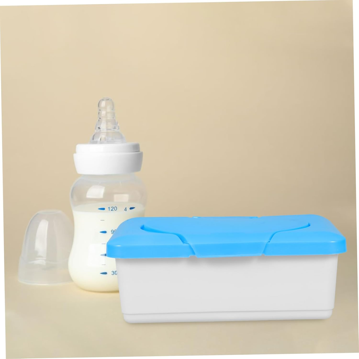 CANIGHT 2Pcs Portable Wipes Dispenser Lid Refillable Tissue Box for Home and Travel Convenient Cleanliness Holder for Nursery and Bathroom Use image number 3