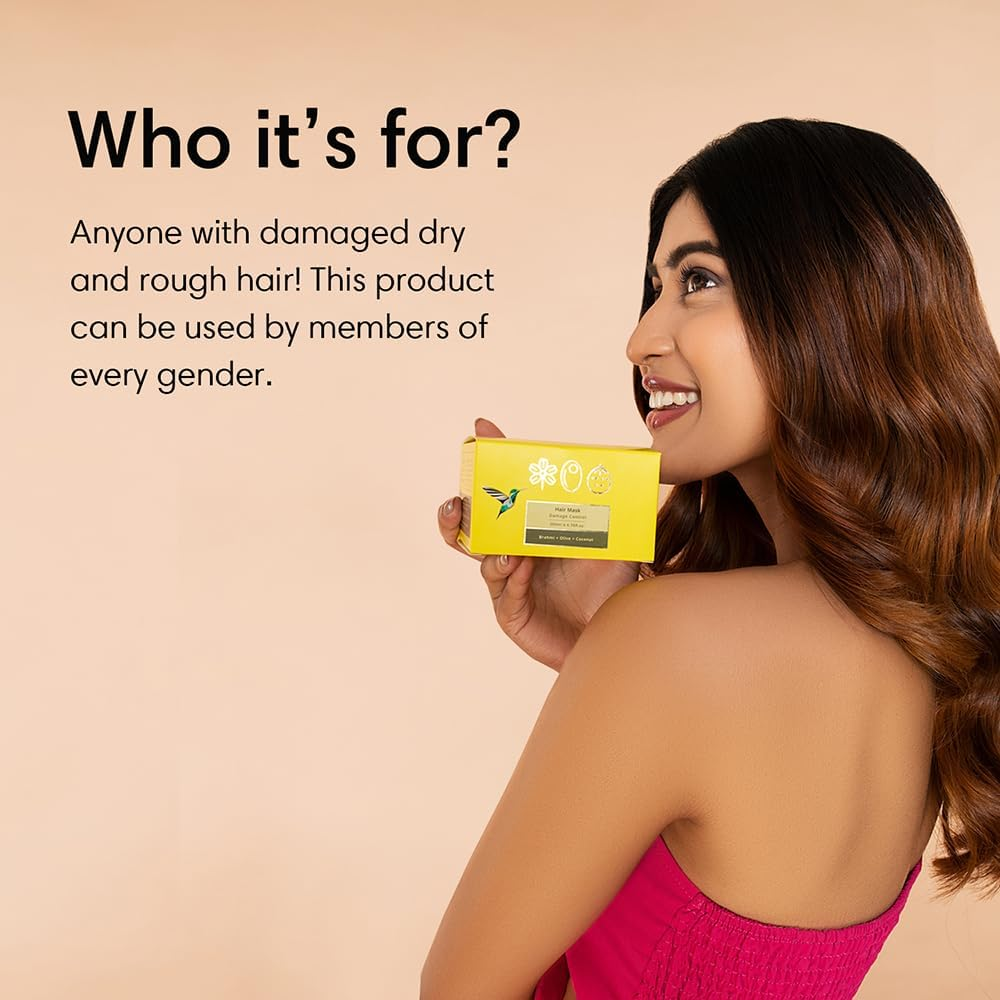 THE EARTH COLLECTIVE Hair Mask for Smoothening Hair | Contains Brahmi, Olive Coconut, Nourishes Damaged Hair, Replenishes, Damage Control | Pak of 200 Ml image number 4