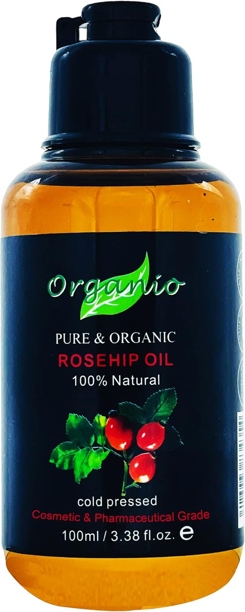 Organic Rosehip Oil Cold Pressed 100% Pure Natural Virgin Rose Hip Face,Skin Oil (Without Pump, 200Ml) image number 1
