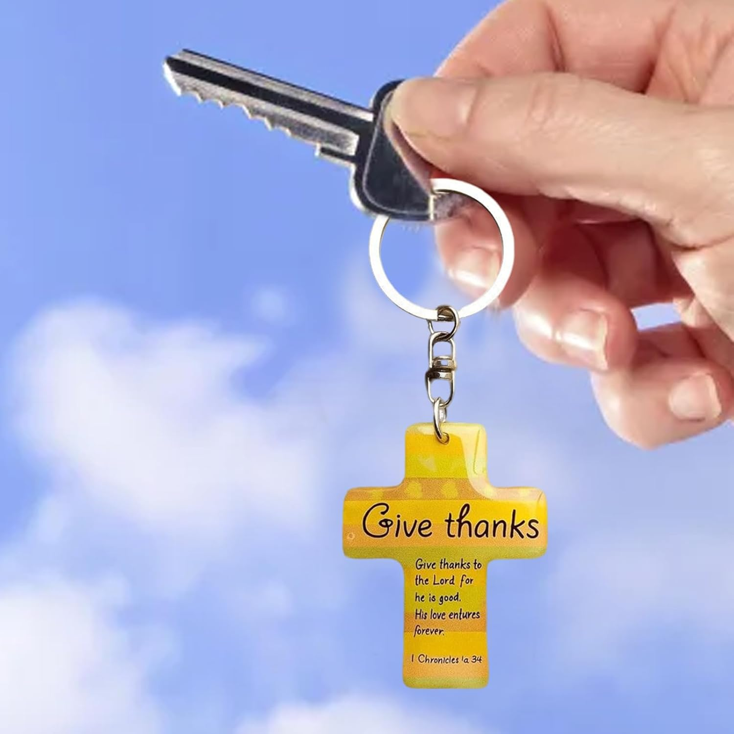 Religious Purse Pendant Wooden Jesus Pendant Bible Verse Inspirational Pocket Pendant for Women Men Prayer Baptism Birthday Easter Christmas Thank You