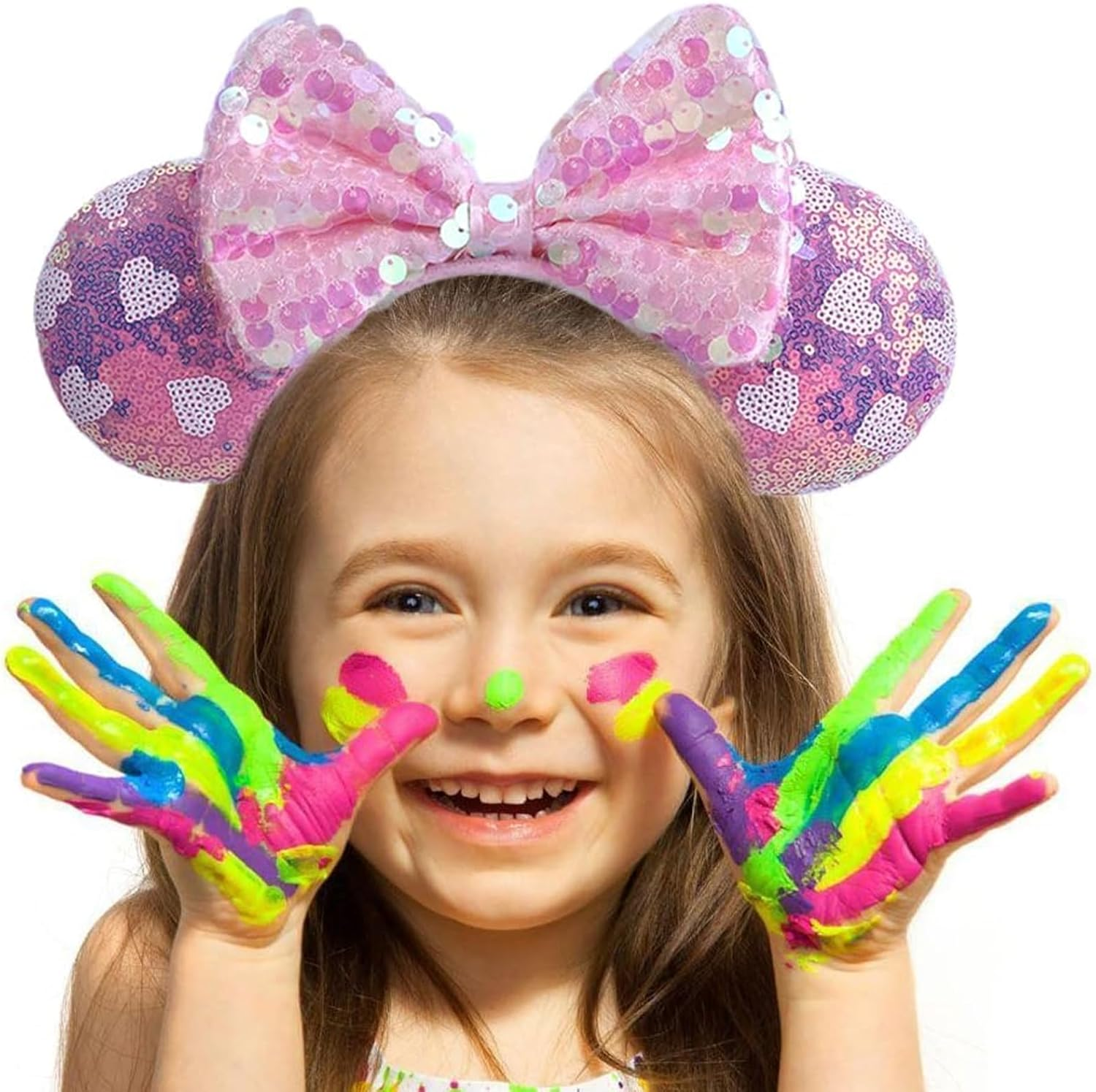 Mouse Ears Headband Cute Bow Headbands for Women Girls Mouse Ears Costume Accessories Decoration Party Hair Hoop (17, One Size)