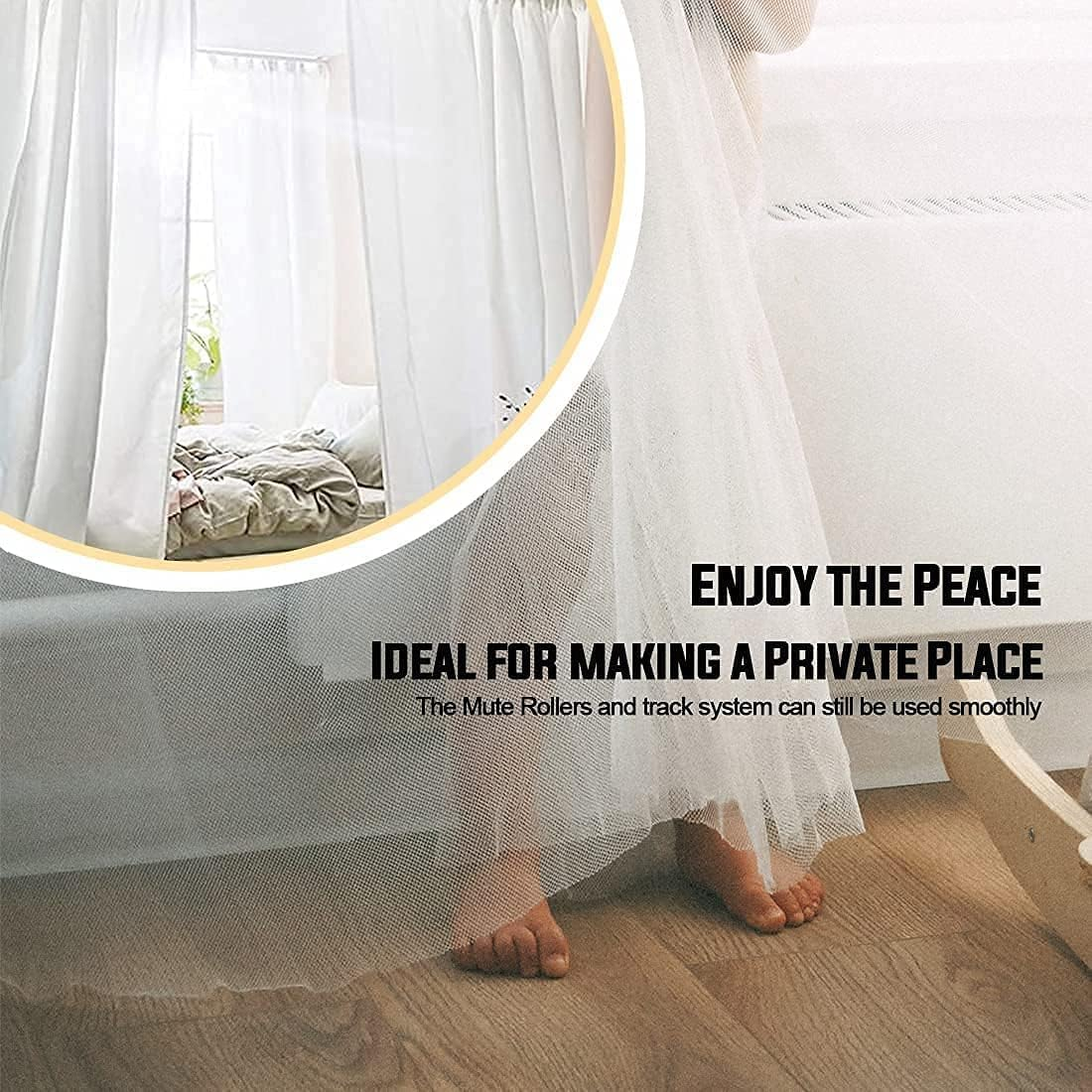 5 Meters (16.4FT) Flexible Bendable Ceiling Curtain Track,Room Divider, Window Treatment or Bay, Shower Track, Trailer Motorhome Curtain Track, Room Divider, Ceiling Track for Curtains image number 5