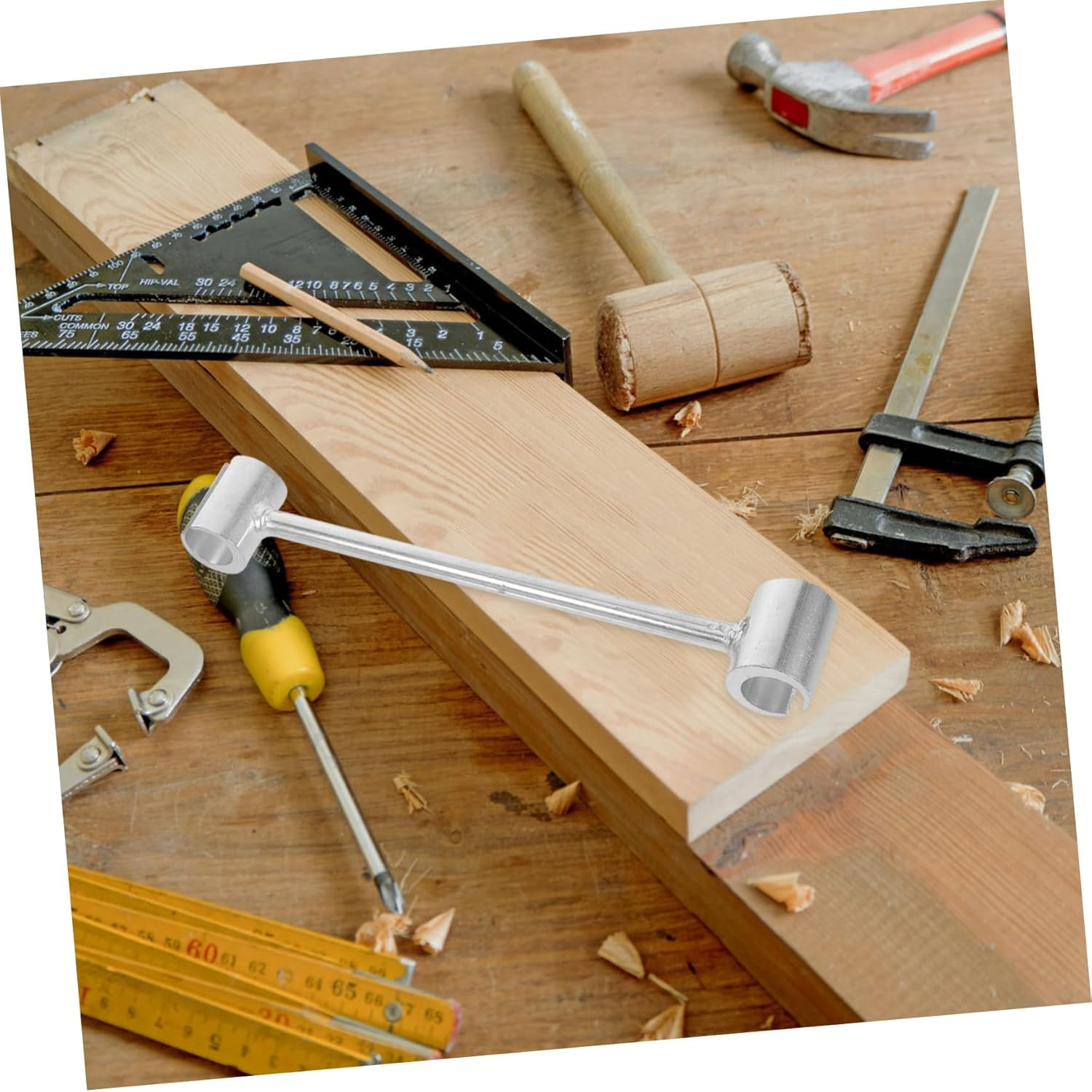 FELTECHELECTR 2Pcs Door Hinge Adjuster Dual-Head Spanner Wrench for Hinge Tailor Shop Tool image number 3