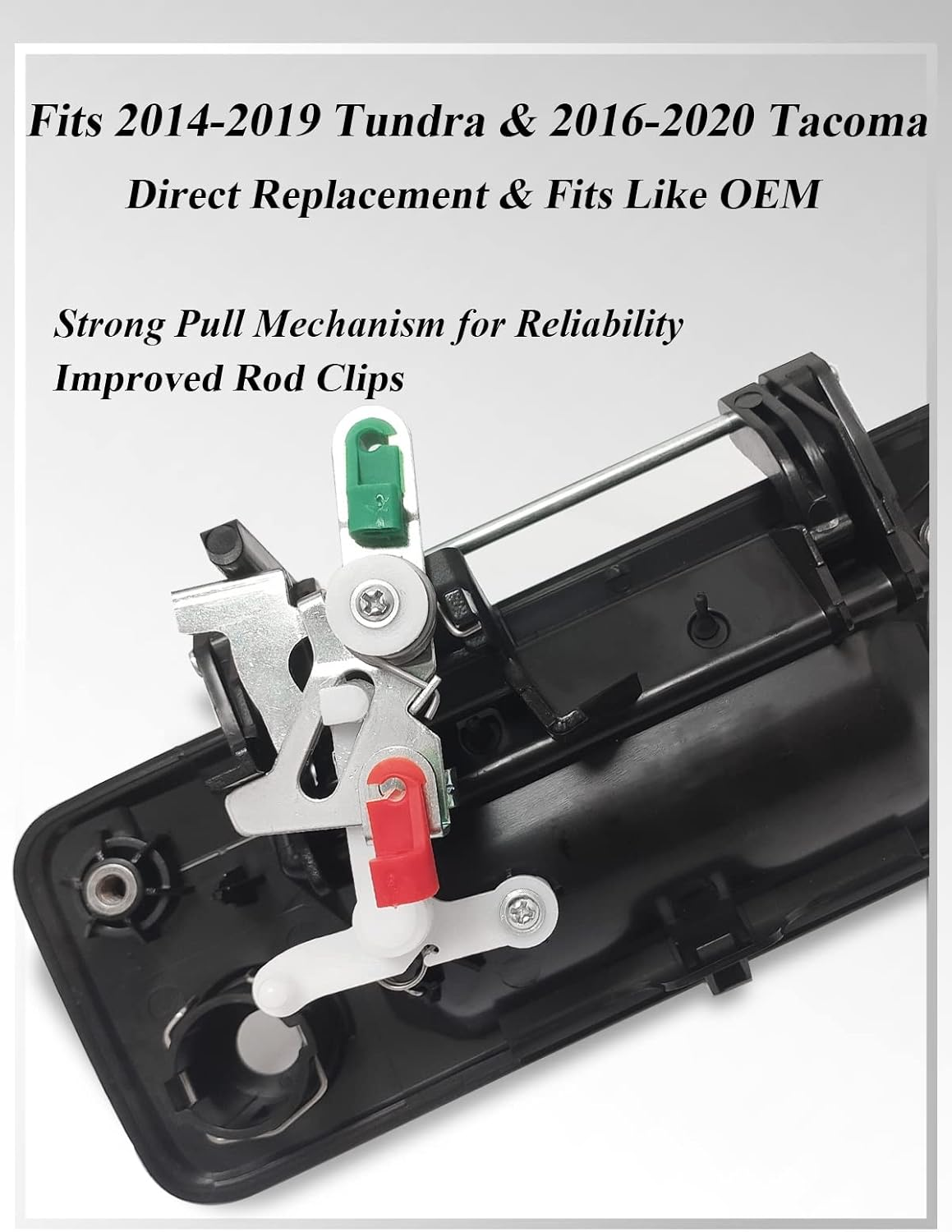 SYOAUTO Tailgate Handle Automotive Replacement Part for 2014-2019 Toyota Tundra and 2016-2020 Toyota Tacoma Liftgate Latch Handle with Rear Camera Hole Replaces# 69090-0C090, 69090-0C091 image number 2