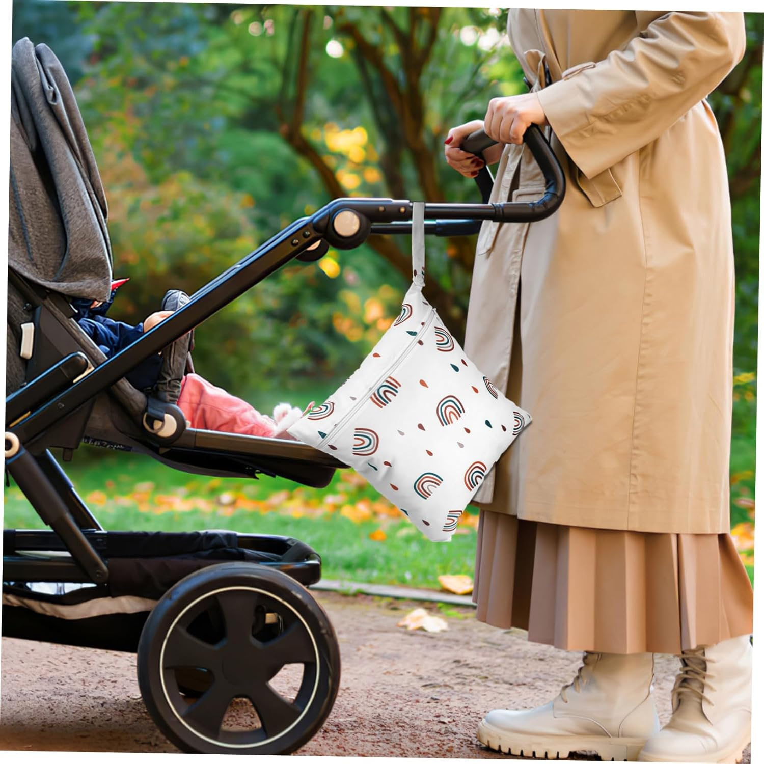 2Pcs Diapers Storage Bags Cartoon Designs Nappy Bag Organiser Pouches for Swimmers and Travelling image number 1