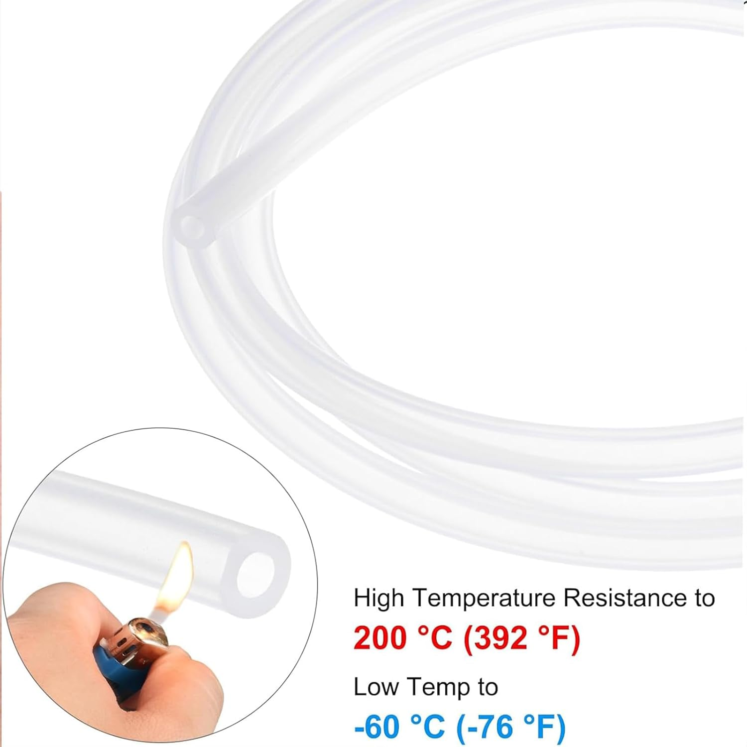 Yeanifeana Clear Flexible Silicone Tube 6Mm ID X 10Mm OD (6.5Ft/2M), Food Grade Silicone Rubber Tubing for Water, Air, Medical & DIY Projects image number 5