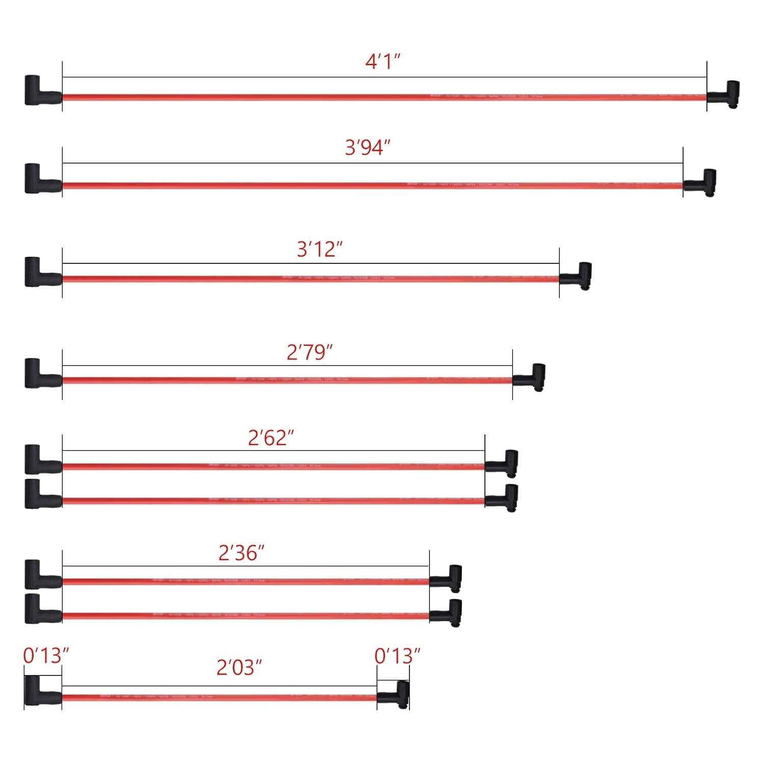 MAS Racing HEI Distributor&Spark Plug Wires & Free Pigtail Wire Harness Combo Kit Red Cap Replacement for Chevy 283 302 307 327 350 396 400 402 427 454 Gm SBC BBC 65K Coil 7500RPM Chevrolet C10 GMC V8 image number 2
