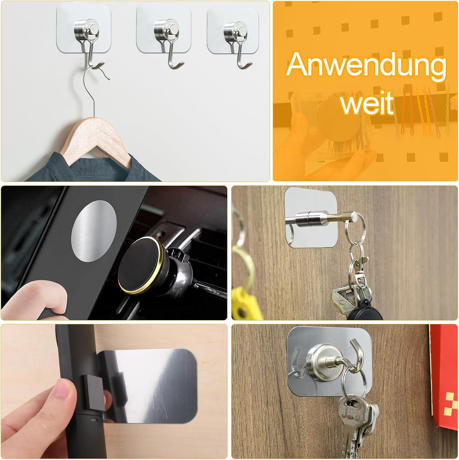 Pack of 30 Self-Adhesive Metal Plates, Metal Plate for Magnets, Very Thin Metal Plate, Metal Discs Made of Stainless Steel, Metal Plates for Tonies, Adhesive Base for Magnets, Metal Plates image number 3