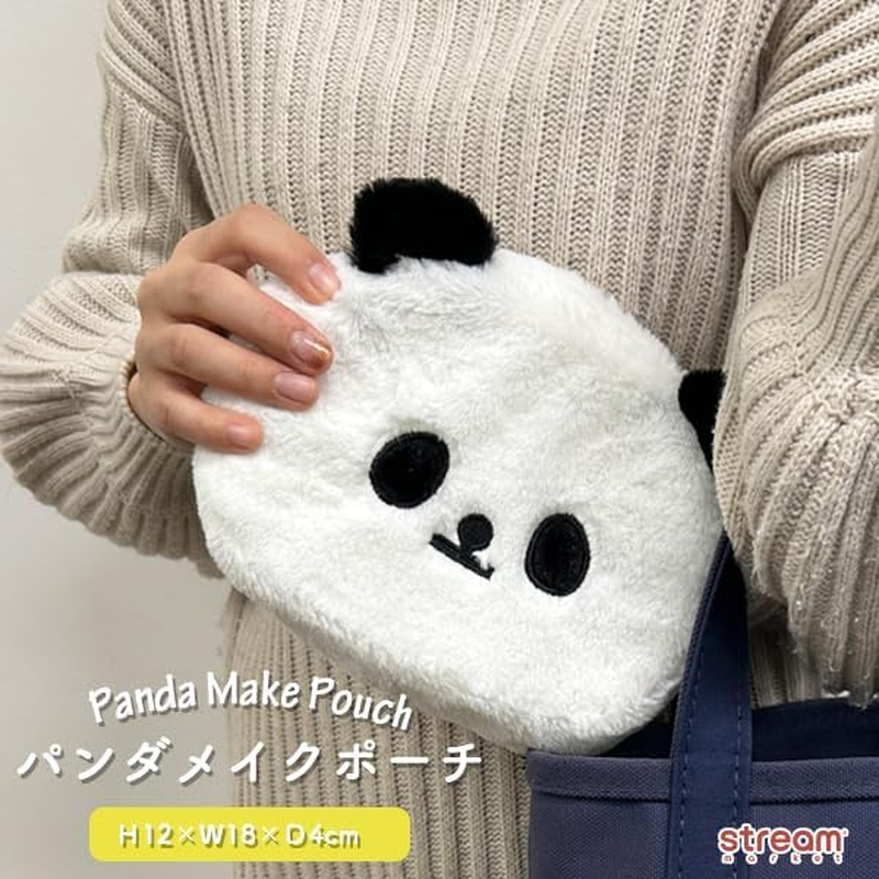 Stream Market Pouch Panda Mini Pouch Fluffy Face Pouch PAP057 image number 4