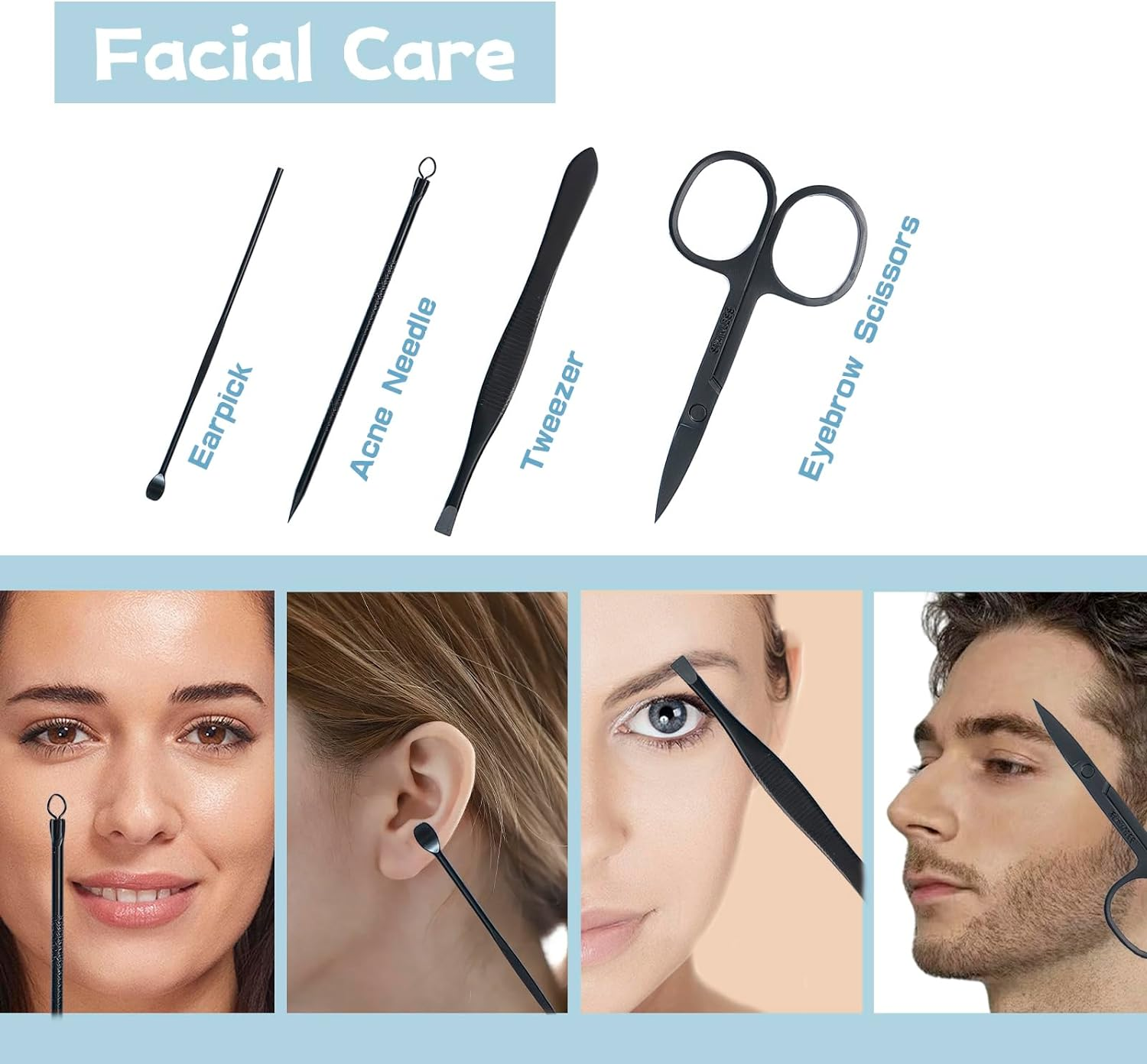 Manicure Set Nail Clippers Pedicure Kit - 16 in 1 Stainless Steel Manicure Set, Professional Grooming Kits, with Luxurious Travel Case - Portable Nail Clippers and Beauty Tools Set - Ideal for Home, Workplace, Outdoor Travel and Salon Use image number 5