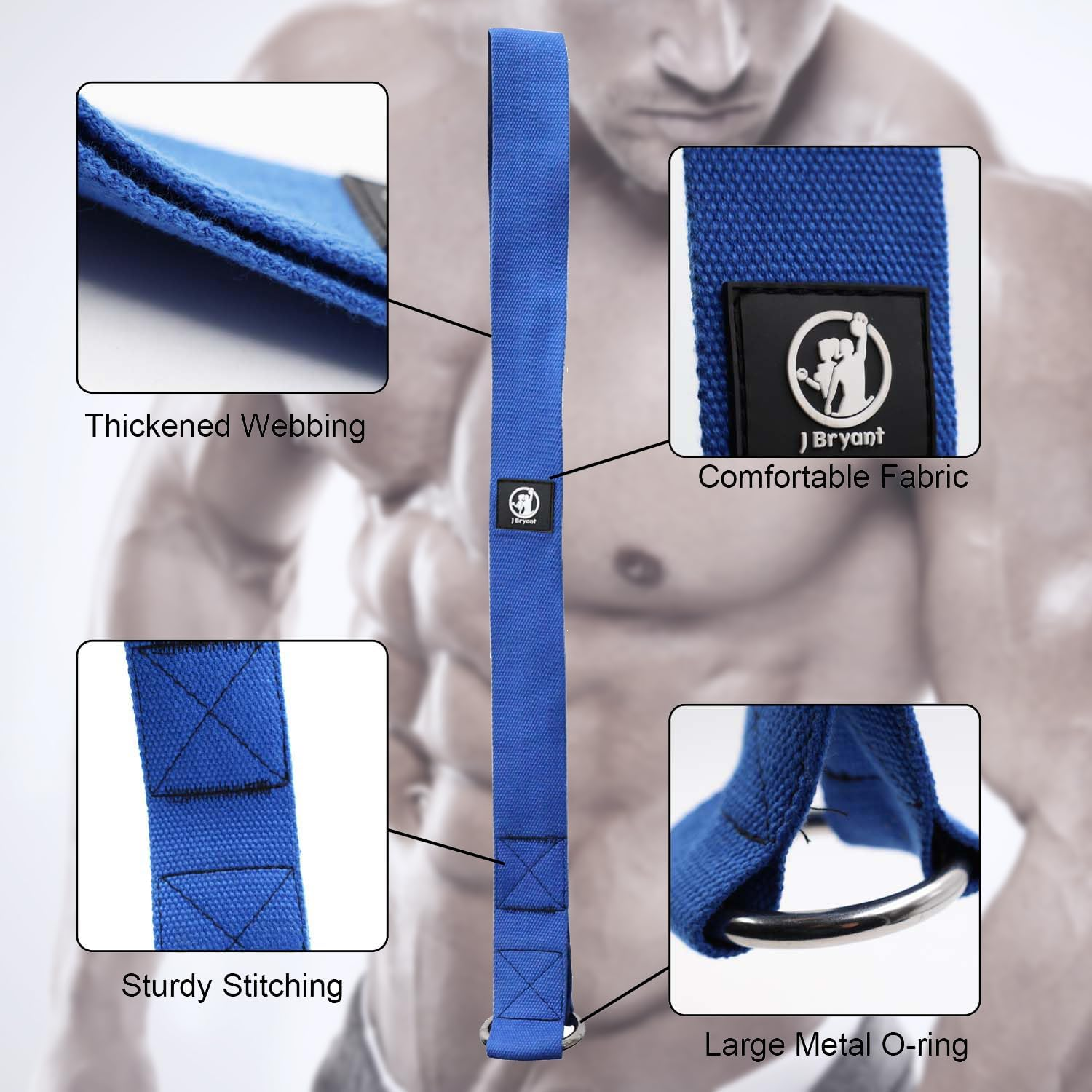 J Bryant Arm Wrestling Training Strap Belt Hand Grip- Ideal for Wrist Forearm and Biceps Workouts Multifunctional Home Gym Fitness Equipment Compatible with 1 Inch and 2 Inches Barbell Plates