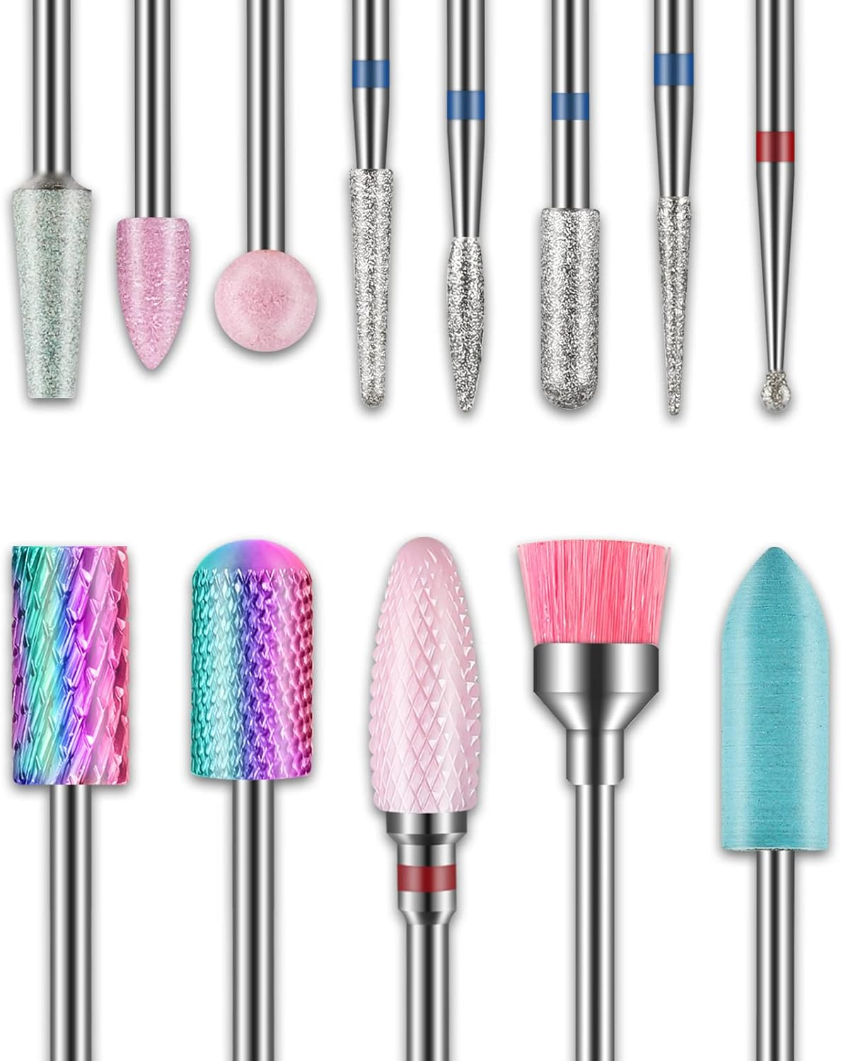 Depvko 13Pcs Nail Drill Bits, 3/32 Inch Drill Bits for Nails, Russian Cuticle Nail Drill Bit Set and Tungsten Carbide Electric Drill Bit Set for Nails Manicure Efile Pedicure, Home Salon image number 6