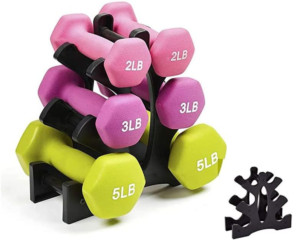 AIMALL 3-Tier Dumbbell Storage Rack, Gym Hand Weight Stand, Tree Shaped Design, Weight Organizer, Space-Saving Stand for Home Gym, 23X22.5X8.5Cm image number 3