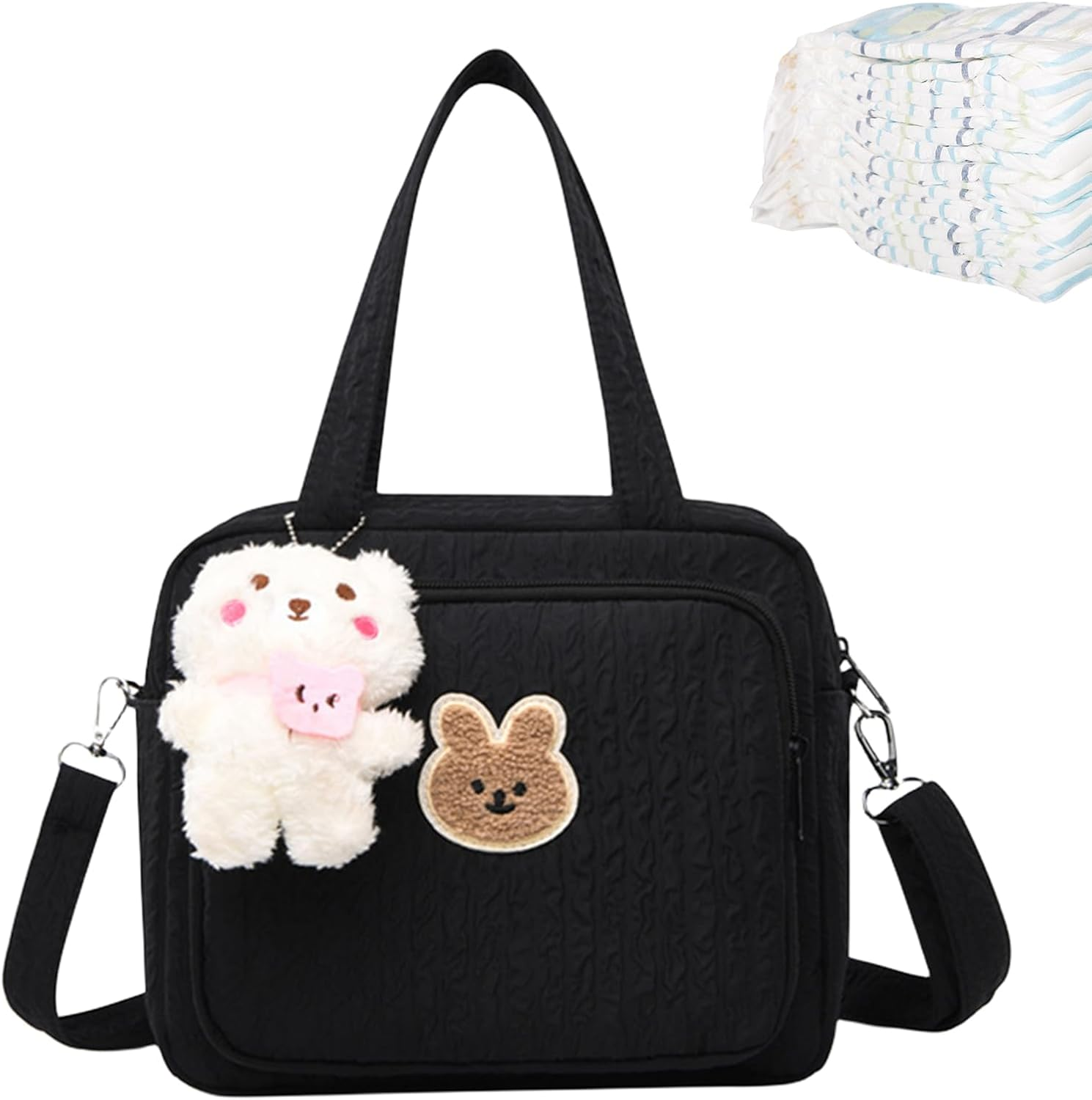 Diaper Bag - Carry Bag with Large Capacity | Windel Organizer for Room and Car For, Durable Travel Wrap Pocket, Portable Holder with Multiple Compart