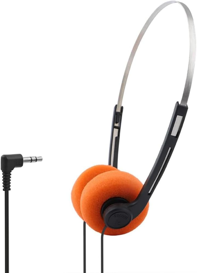 FRAINBOWZ Orange Retro Over-Ear Headphone,Earphone Headset Vintage Feelings Headphone,Retro Lightweight Earphones,Hi-Fi Stereo for Most Mobile Phones Playback Pevices Headphones and Earbuds image number 2