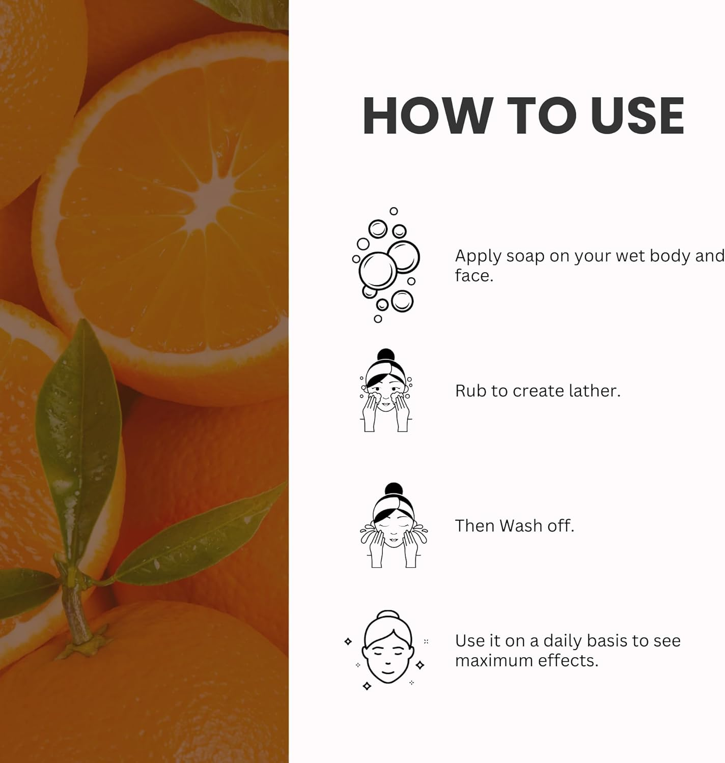 Neev Orange Soap for Radiant and Lustrous Skin - 75Gms image number 3