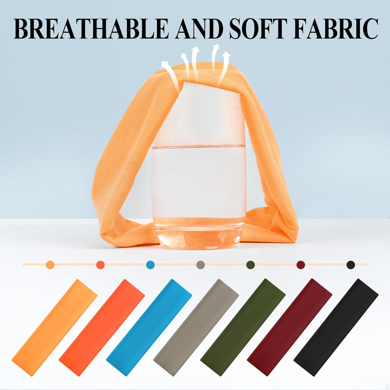 Tumurup Women'S Sports Headband, 7 Pieces Hair Band, Women'S Thin Elastic Hair Bands, Non-Slip Headband, Soft Hair Band, Yoga, Fitness, Running image number 6