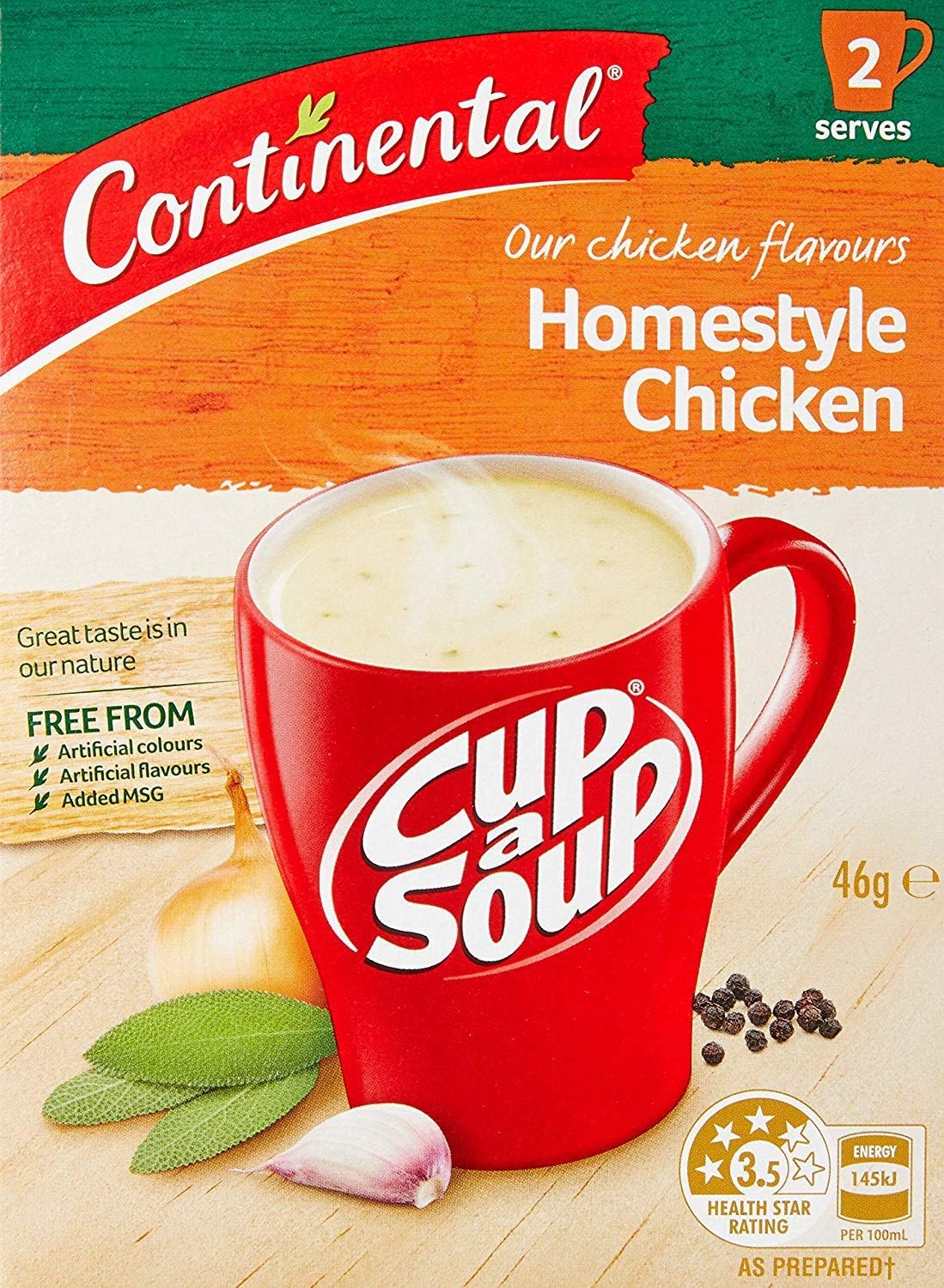 CONTINENTAL Cup-A-Soup - Homestyle Chicken, 2 Pack, 46G image number 6