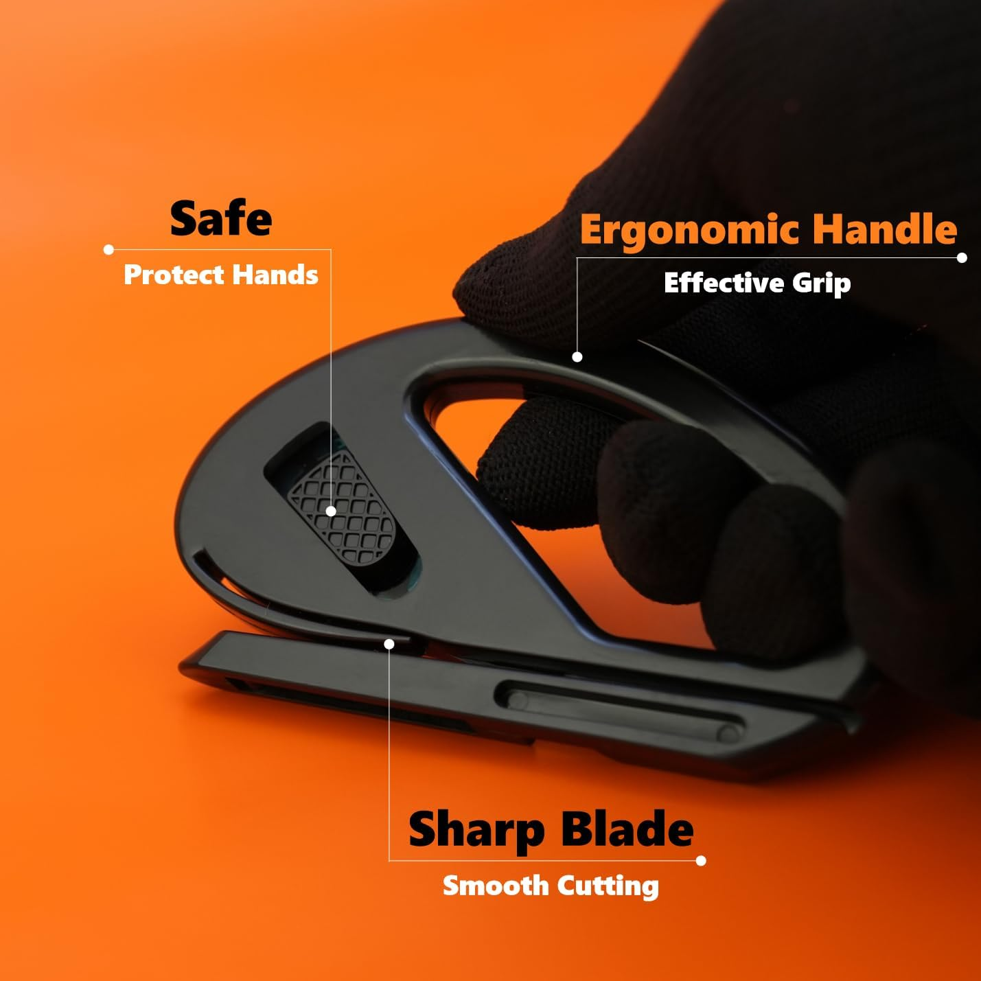 Vehicle Vinyl Wrap Kit, Window Tint, Wallpaper Scraper, Rubber Squeegee, Spray Bottle, Gloves, Auto Edge Trimmer Bulk, DIY Knife, Cutter, Car Solar Film Installation Tool, Black&Orange, 22In1 image number 4