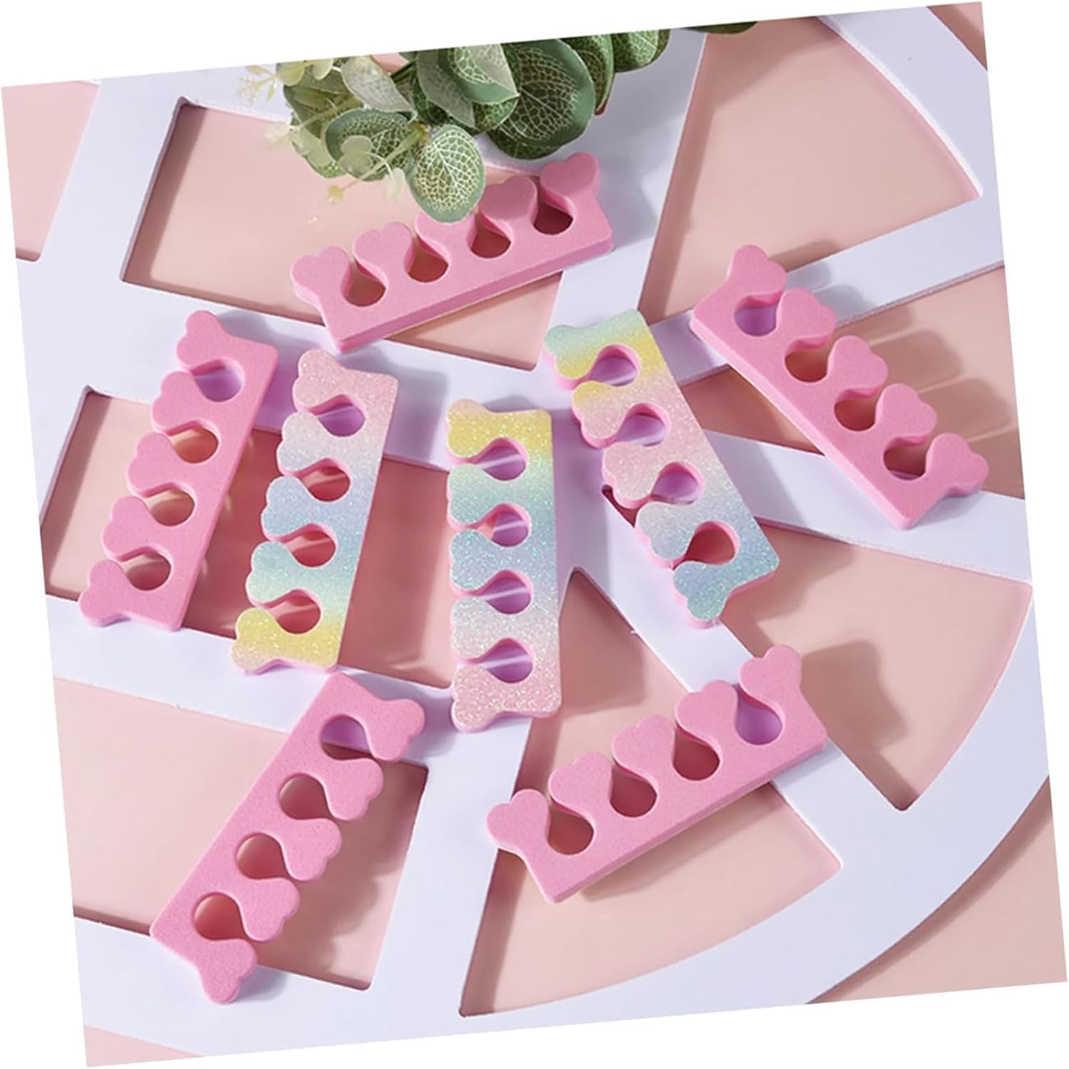 Jrusmr 20 Pcs Soft Foam Finger and Toe Dividers Manicure & Pedicure Tools for Men and Women-Ideal for Nail Art and Foot Care image number 3
