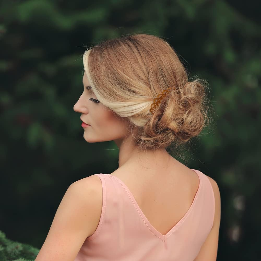 18 Pieces French Side Combs, Plastic Side Hair Twine, Decorative Comb with Teeth, Hair Combs, Hair Clips, Accessories for Women, Bridal, Wedding Veil, Girls, Thick and Fine Hair image number 6