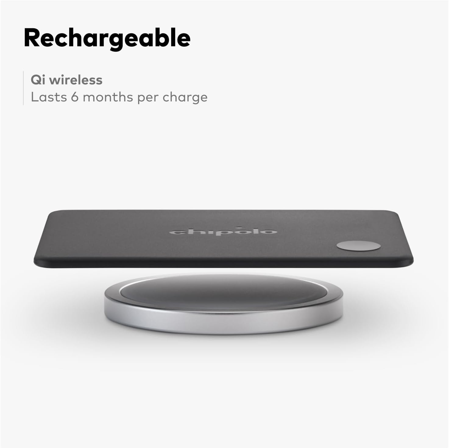 Chipolo CARD - Rechargeable Wallet Tracker Card, Bluetooth Tracker, Item Locator, Passport Finder Compatible with Apple Find My or Find Hub with Call Your Phone & Out of Range Alerts for Android - 4 Pack (Charcoal) image number 7