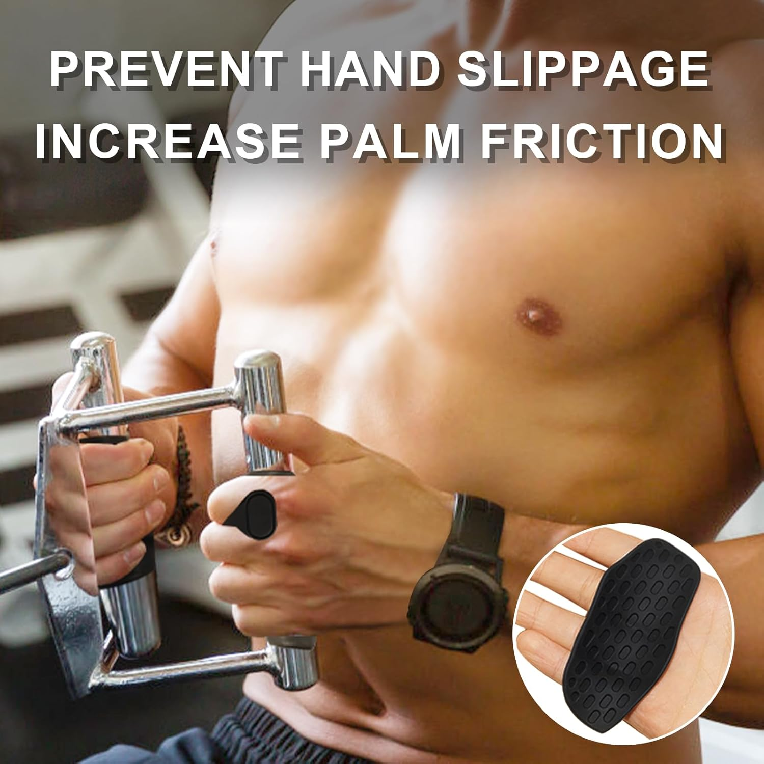 Decrplus Rypt Grip for Weight Lifting Deadlift Rows-Rubber Anti-Slip Ergonomic Lifting Gloves for Men and Women Training Palm Protectors for Gym Intensive Training and Exercise ﻿ image number 5