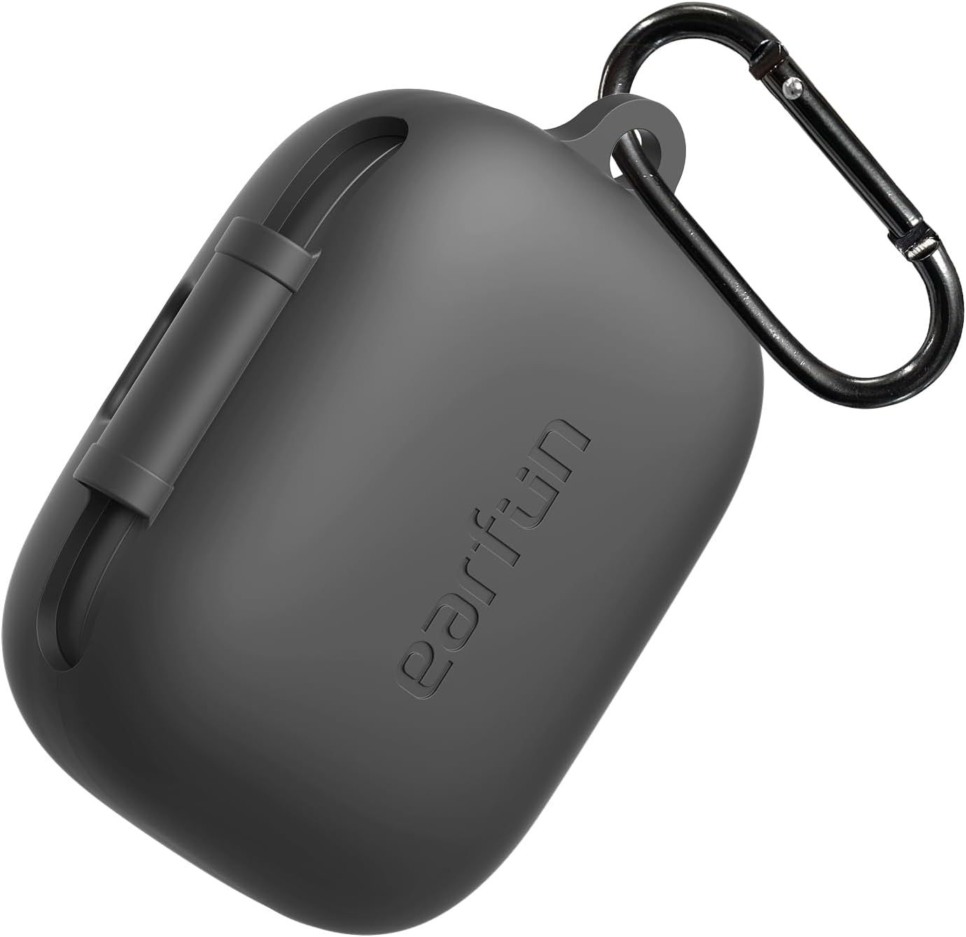 【Earfun Official】 Protective Case Cover for Earfun Air Pro 4 Earbuds, Soft Silicone Protective Case with Keychain, Shock-Proof, Supports Wireless Charging, Black image number 1