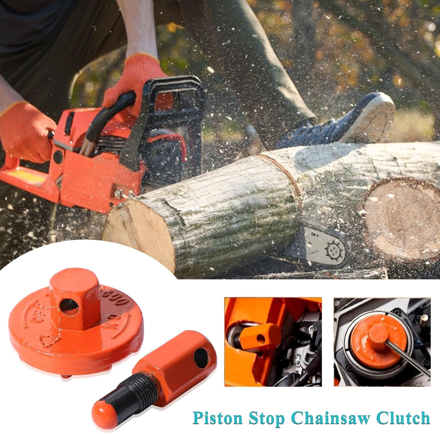 Atunee Piston Stop Clutch Flywheel Disassembly Tool with Chainsaw Scrench for Husqvarna Rancher 340 345 346 350 351 353 445 450 455 460 Chainsaw Replace 502541601 502 54 16-03 image number 3