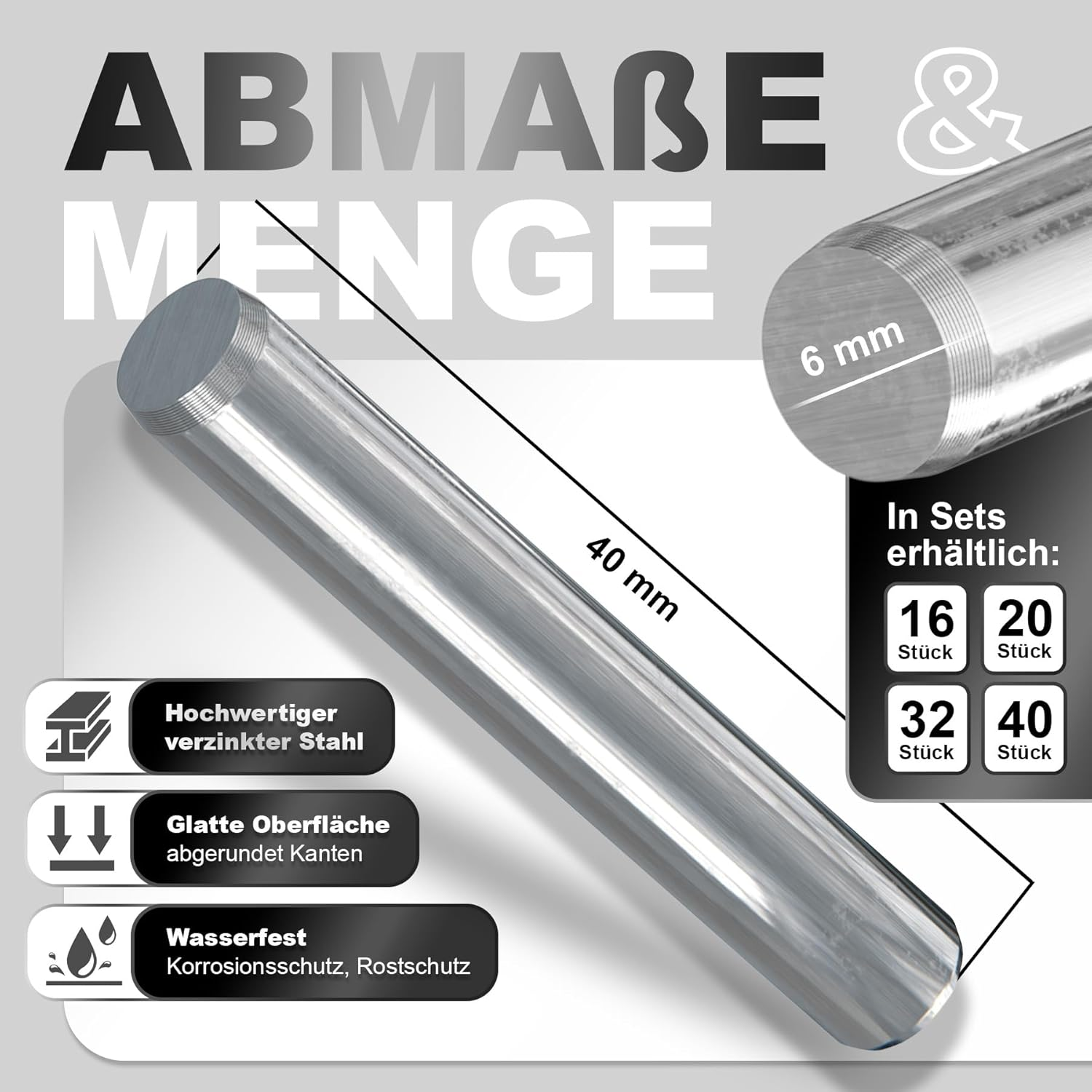 NIMA PARTS Shelf Brackets - Made in Germany - Shelf Supports Compatible with IKEA Ivar Shelf, Pack of 40