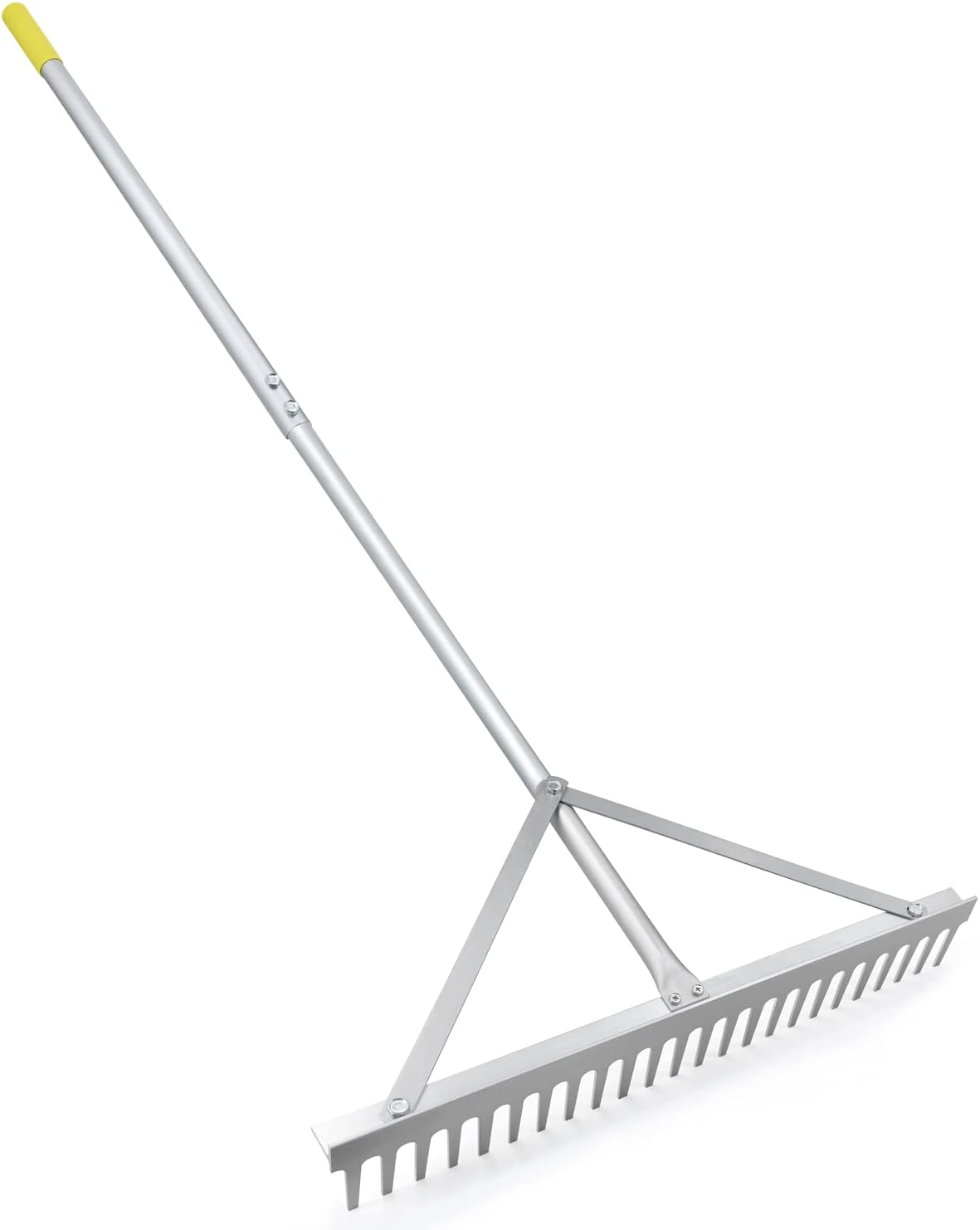 Colwelt Landscape Rake 24Tines, Aluminum Rakes with 68" Handle, 24" Landscape Rake Landscaping Tool for Beach and Lawn Care image number 6