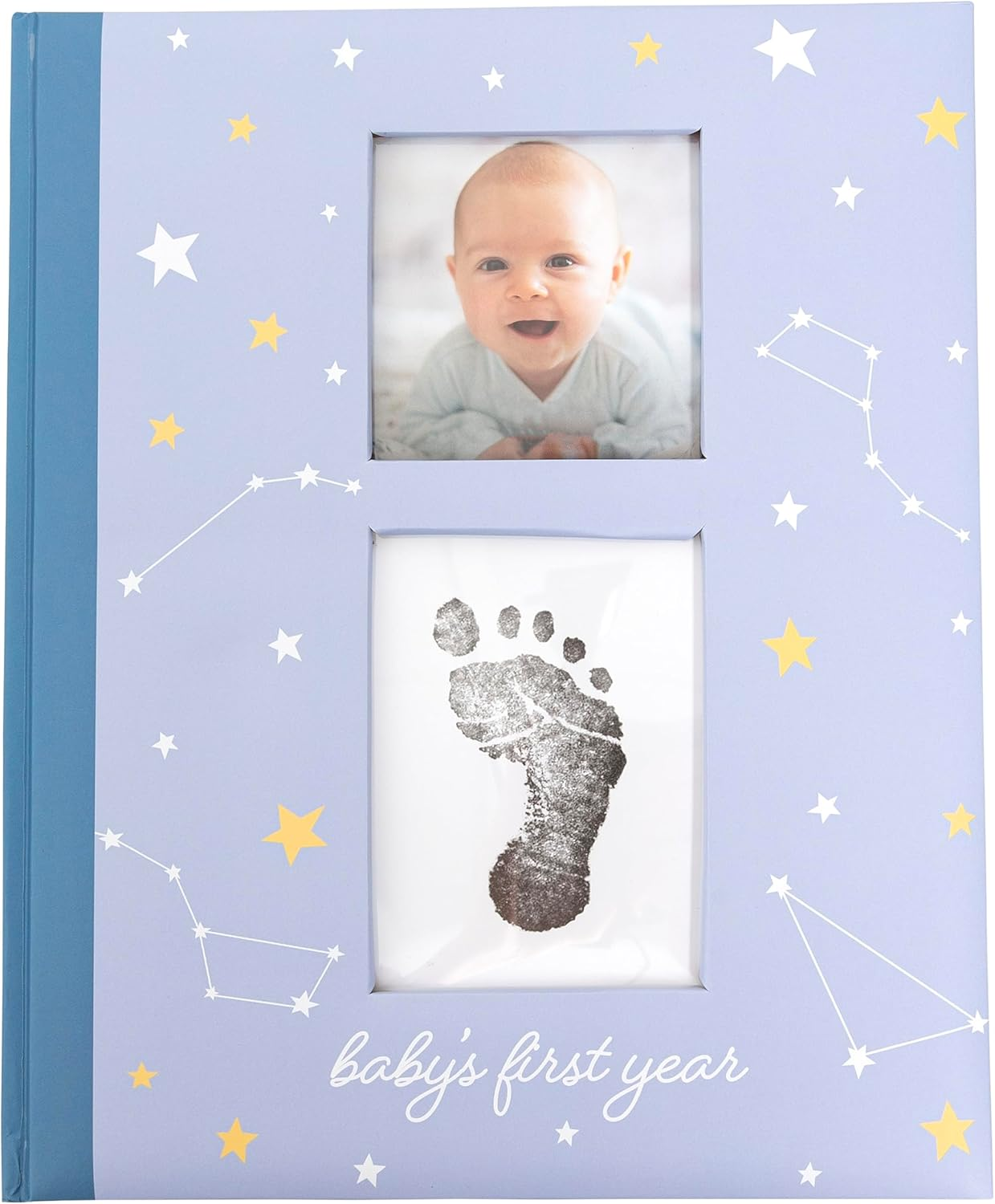 Constellation First 5 Years Memory Book, Gender Neutral Baby Book, Baby Boy Keepsake, Blue