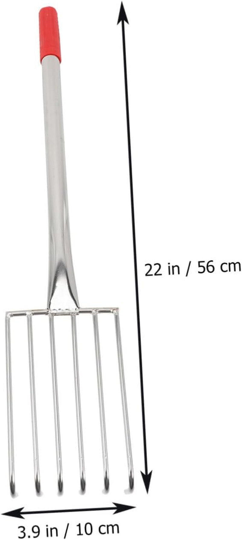 BESPORTBLE Stainless Steel Garden Rake Comfortable Handle Rake for Digging and Loosening Soil for Lawns Yards and Beach Use image number 4