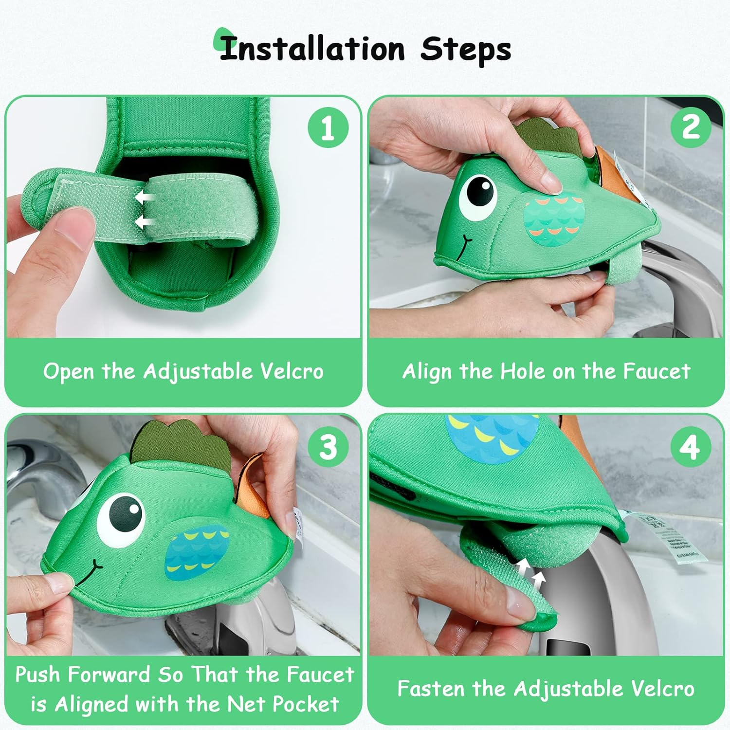 Bath Spout Cover for Bathtub, Baby Shower Protector Cover from Bumping Head during Bathing Time, Cute Soft Cartoon Fish Water Faucet Mouth Protecting Cover for Enjoyable Safe Baths Bathroom image number 6