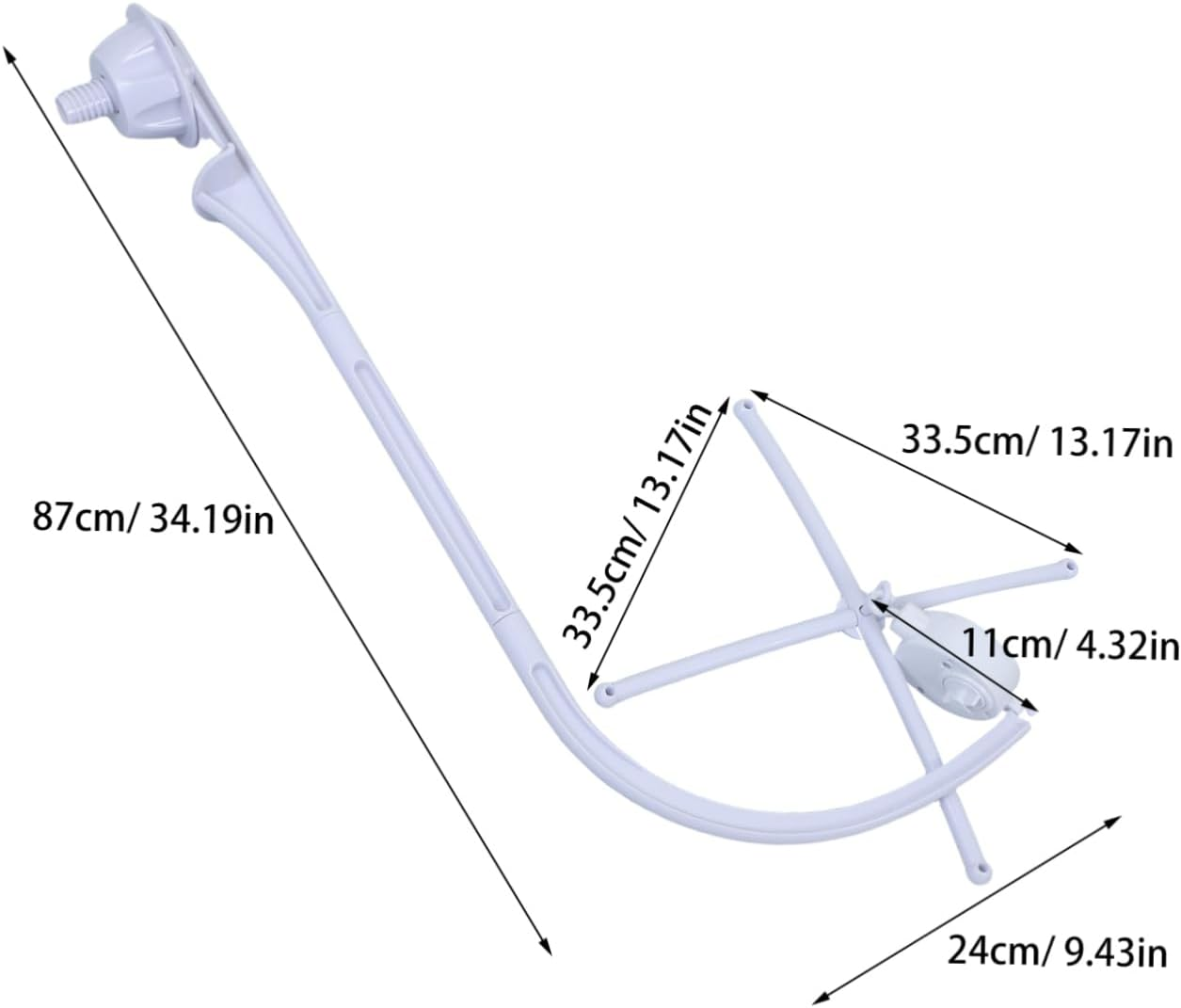 Adjustable Crib Mobile Arm with Bottom Clamp Versatile Mobile Holder for Crib Enhances Visual Auditory Stimulation Secure Stable Cot Accessory Fit image number 5