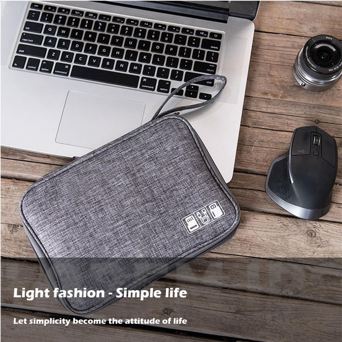 Travel Electronics Organiser Carrying Case for Power Cords Power Bank Earbuds Hard Drives Memory Cards Laptop Adapter Mouse Small Accessories image number 5