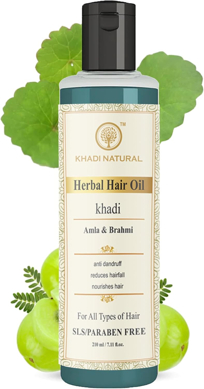 Khadi Organic Khadi Natural Herbal Amla Hair Oil 210Ml - Nourishing Ayurvedic Oil for Strong and Shiny Hair (Amla) image number 4