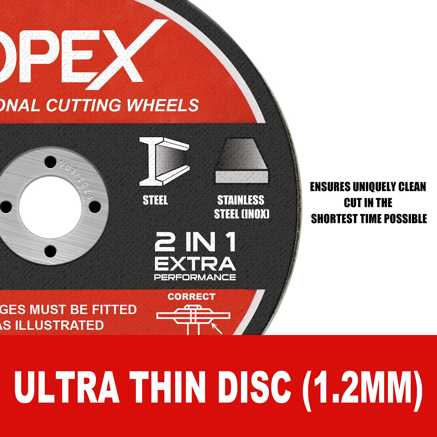 50-Piece 85Mm Professional Cutting Wheels Discs Premium Grinding Wheel 2 in 1 Steel INOX Ultra Thin
