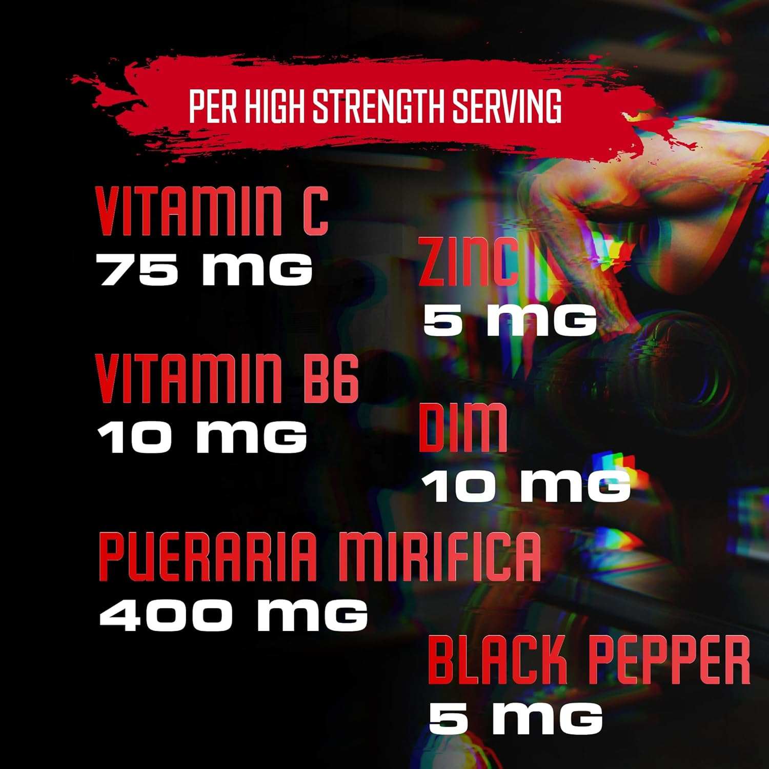 Pueraria Mirifica Capsules with Vitamin C, Zinc, Vitamin B, Vitamin B12, DIM & Black Pepper - 90 Capsules for 3 Month Supply image number 1