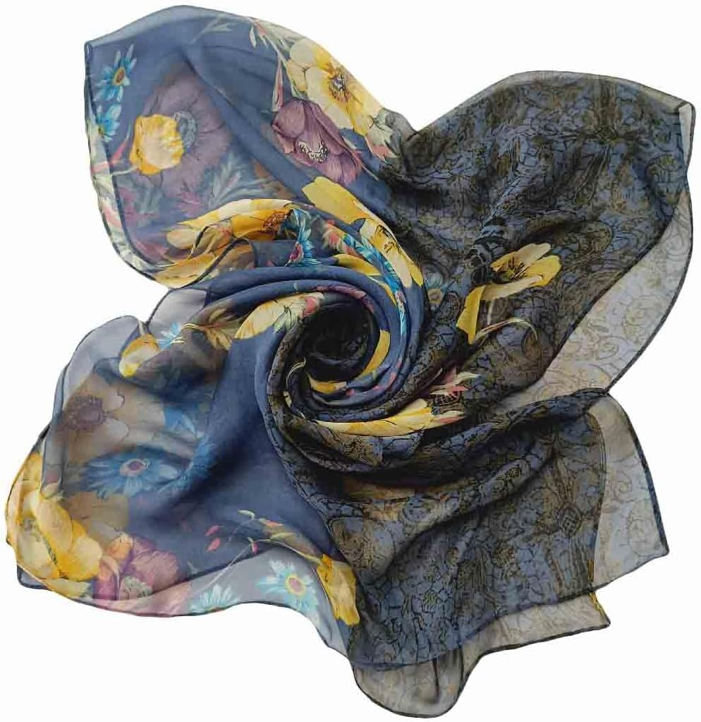 Acotavie Scarfs for Women Lightweight Print Floral Pattern Scarf Fashion Scarves Sunscreen Wraps Shawls image number 2
