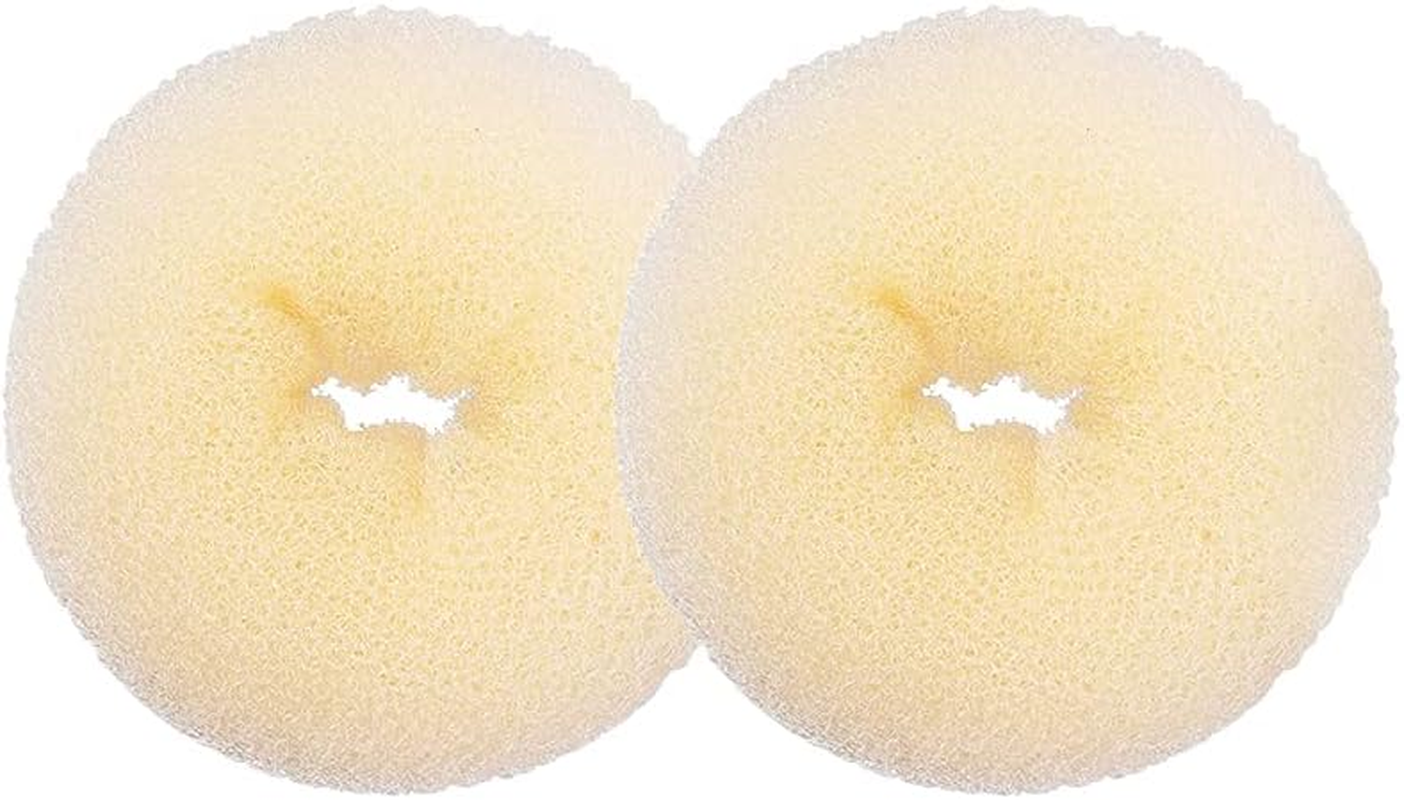 Hair Donut Bun Maker, Ring Style Bun, 2PCS Chignon Hair Large Doughnut Shaper for Thick and Long Hair (Large, 8.9Cm /Brown)