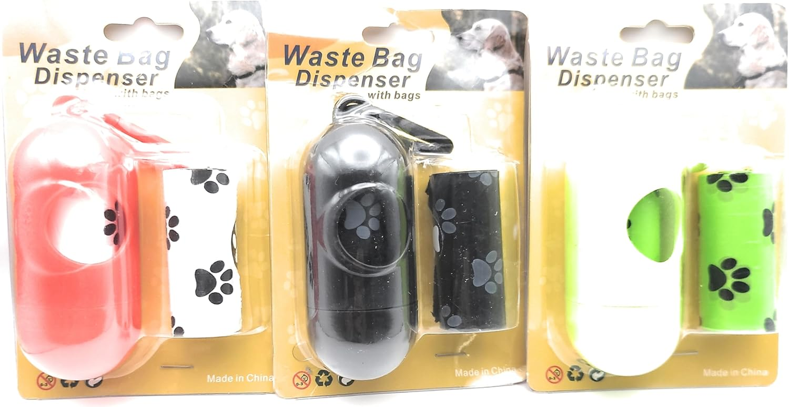 Pet Waste Bag Dispenser with Bags, Multiple Colours image number 2