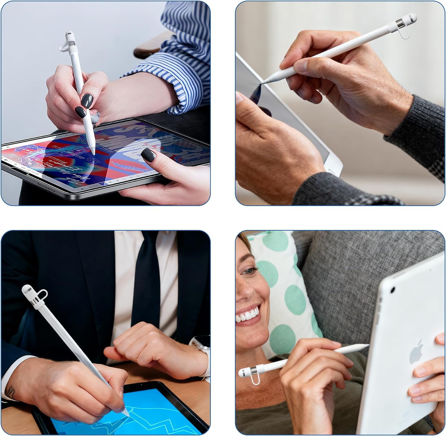 Techmatte Magnetic Replacement Cap Compatible with Apple Pencil (With Cap Holder) (Updated Version) image number 2